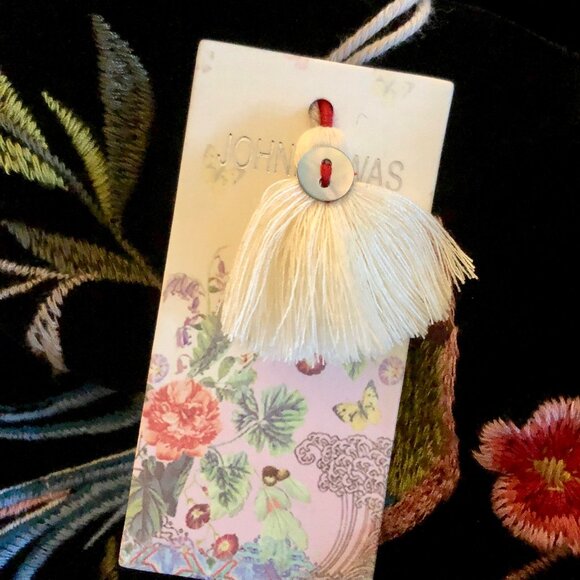 JOHNNY WAS ZWAZO BLACK KNOTTED VELVET BAG - Picture 7 of 8